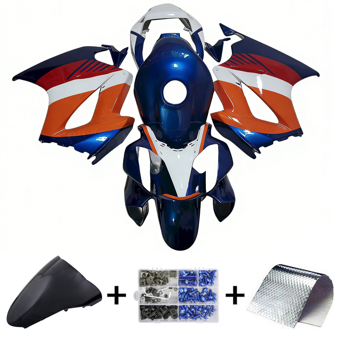 2002-2013 Honda VFR800Blue Orange Fairing Kit