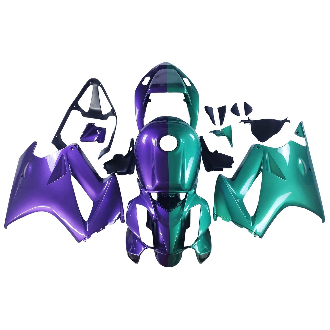 2002-2013 Honda VFR800Purple Blue-green Fairing Kit