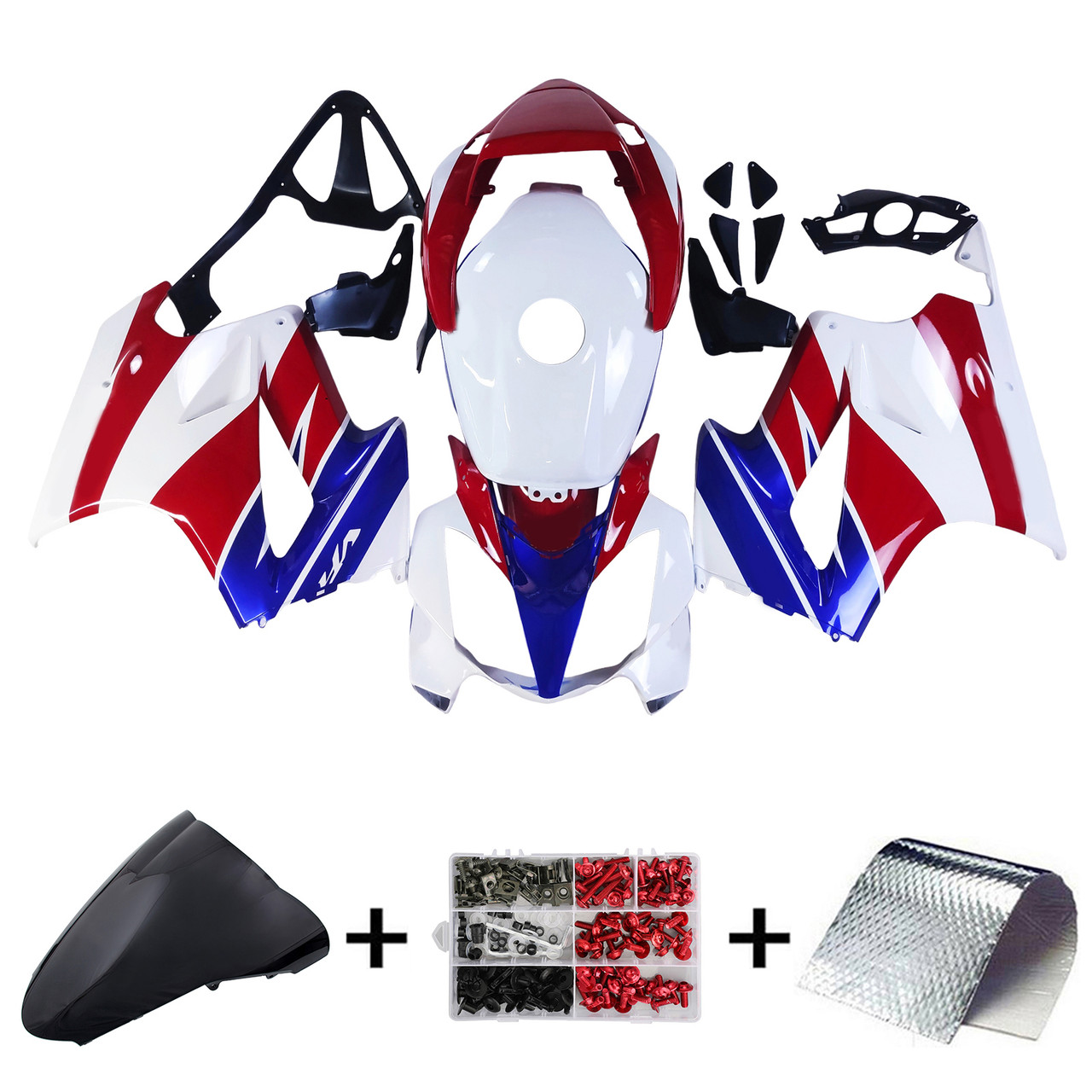 2002-2013 Honda VFR800White Red Black Blue Fairing Kit