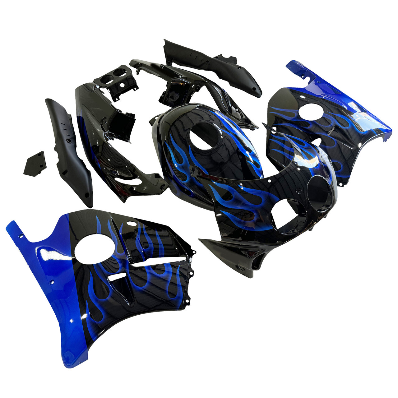 1990-1998 Honda CBR250RR MC22 Black Blue Fairing Kit