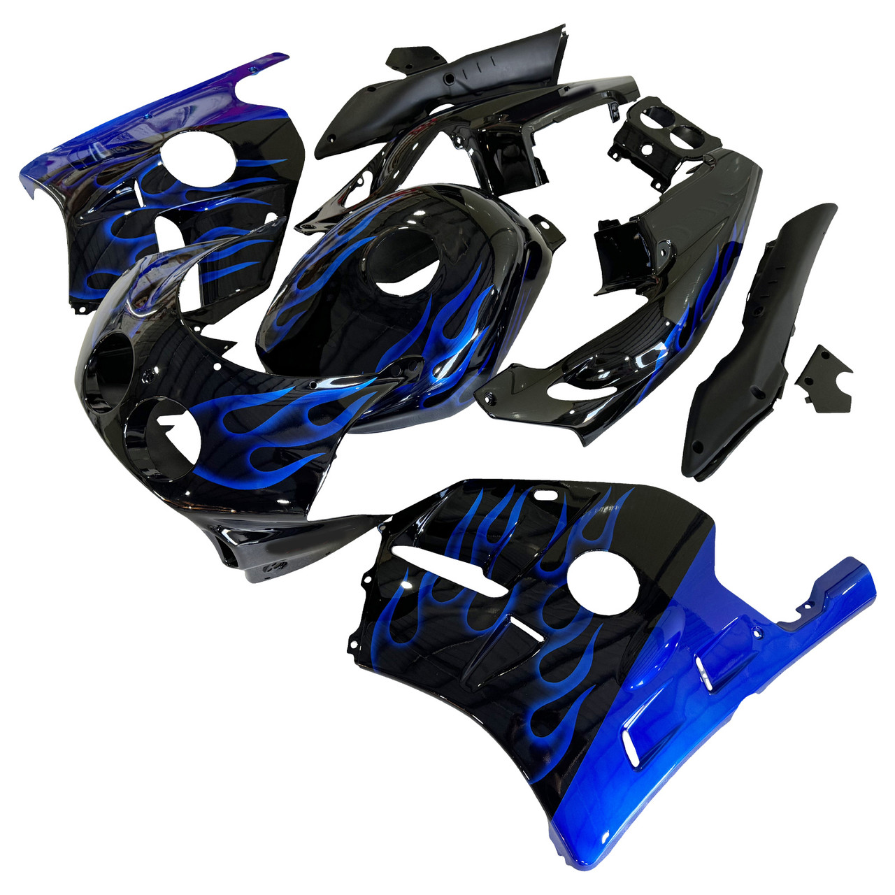 1990-1998 Honda CBR250RR MC22 Black Blue Fairing Kit