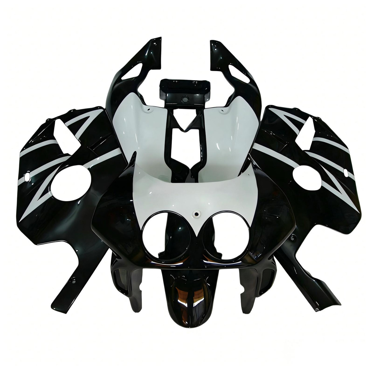 1990-1998 Honda CBR250RR MC22 Black White Fairing Kit