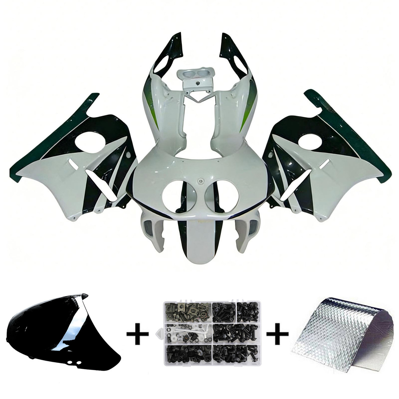 1990-1998 Honda CBR250RR MC22 White Black Yellow Fairing Kit