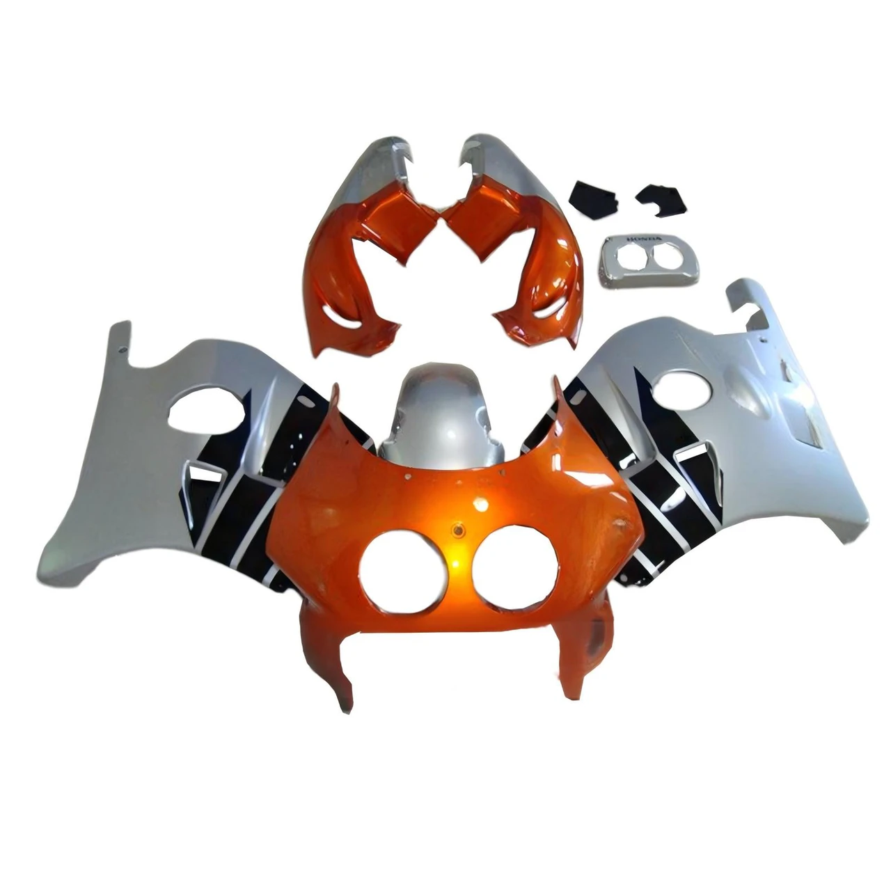 1990-1998 Honda CBR250RR MC22 Orange Silver Fairing Kit