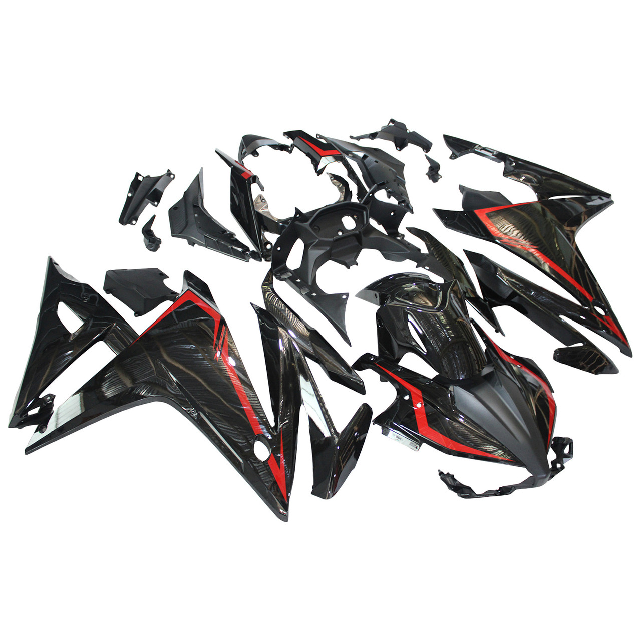 2016-2018 Honda CBR500R Black Red Fairing Kit