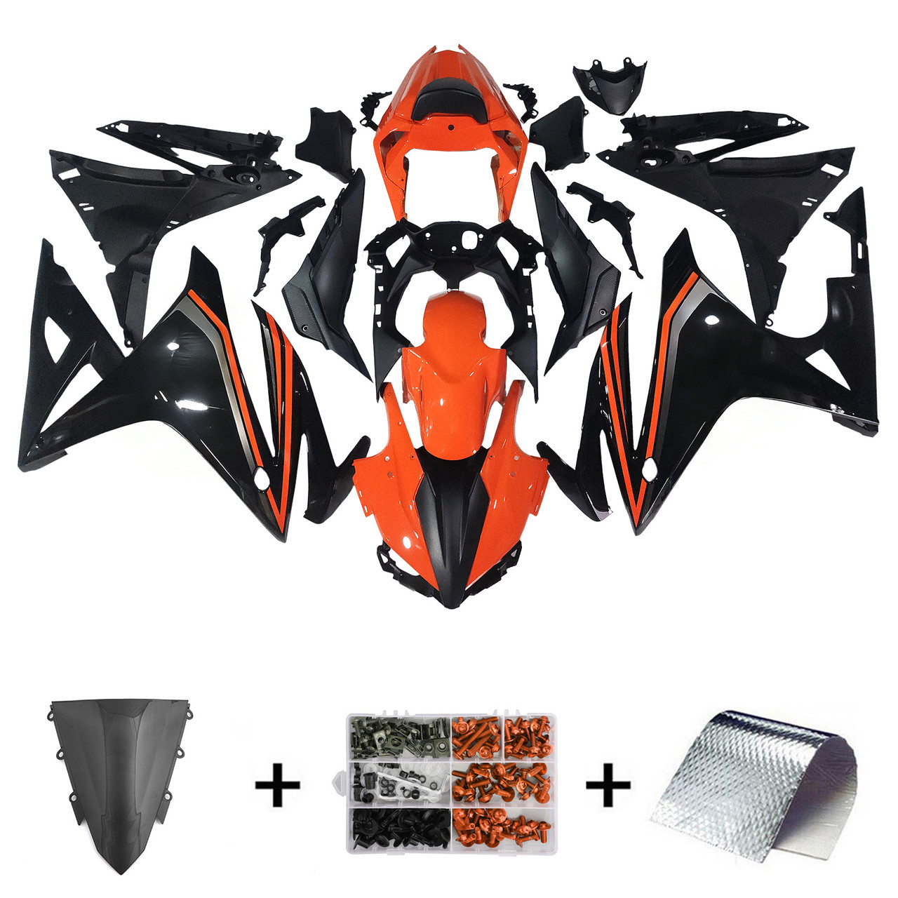 2016-2018 Honda CBR500R Black Orange Fairing Kit