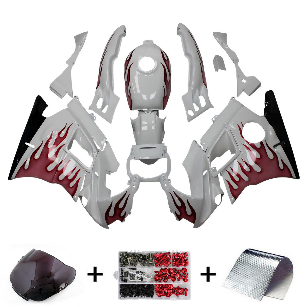 1991-1994 Honda CBR600 F2 White Fairing Kit