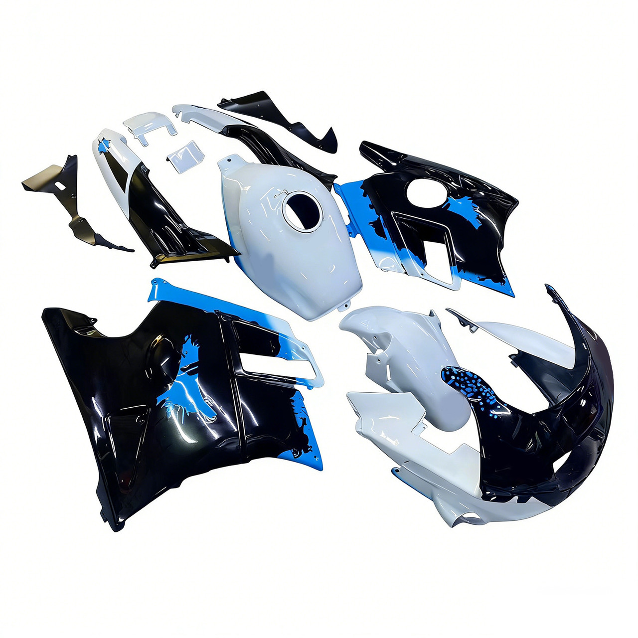 1991-1994 Honda CBR600 F2 White Black Fairing Kit 2