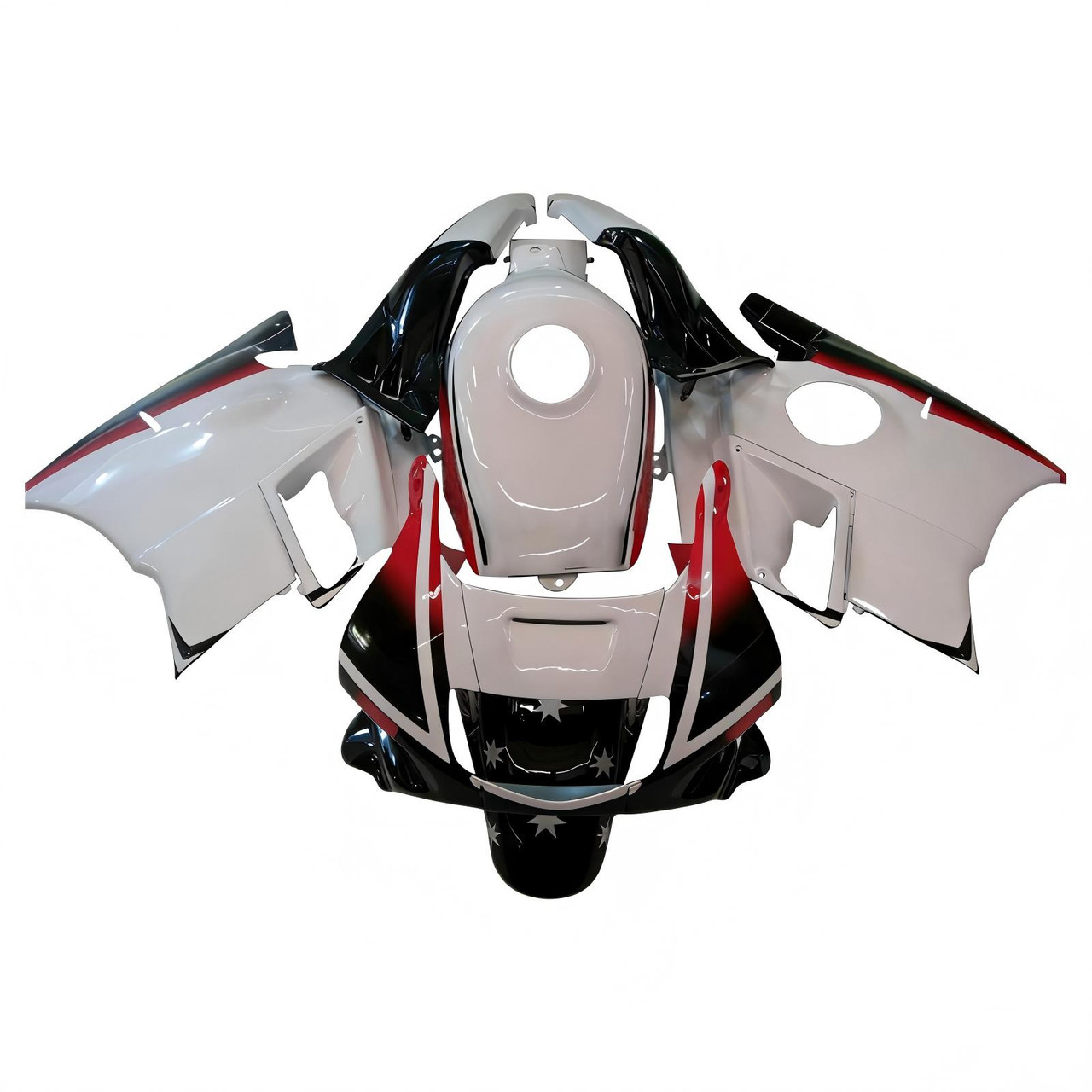 1991-1994 Honda CBR600 F2 White Black Fairing Kit 1