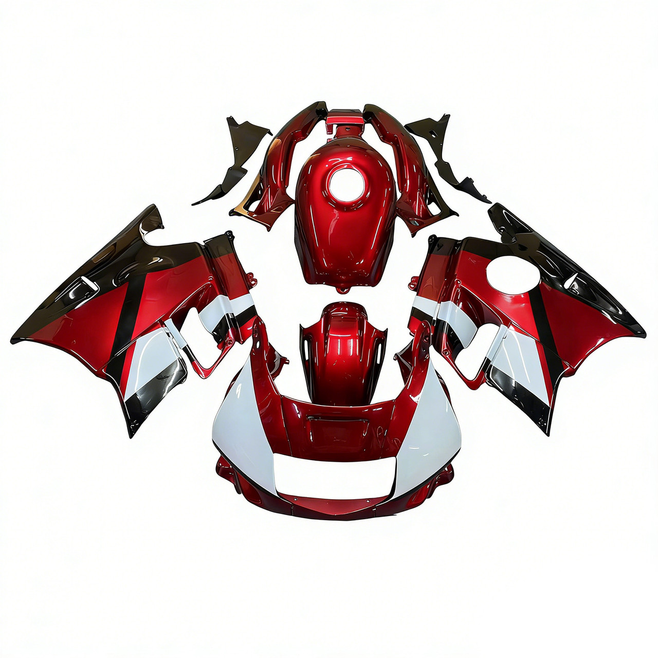 1991-1994 Honda CBR600 F2 Red White Black Fairing Kit 1