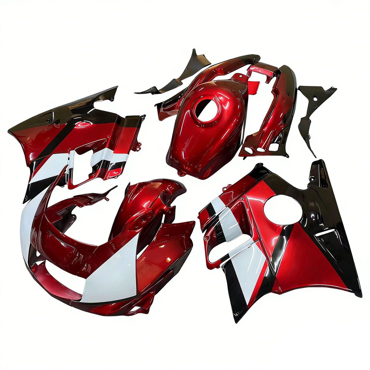 1991-1994 Honda CBR600 F2 Red White Black Fairing Kit 1
