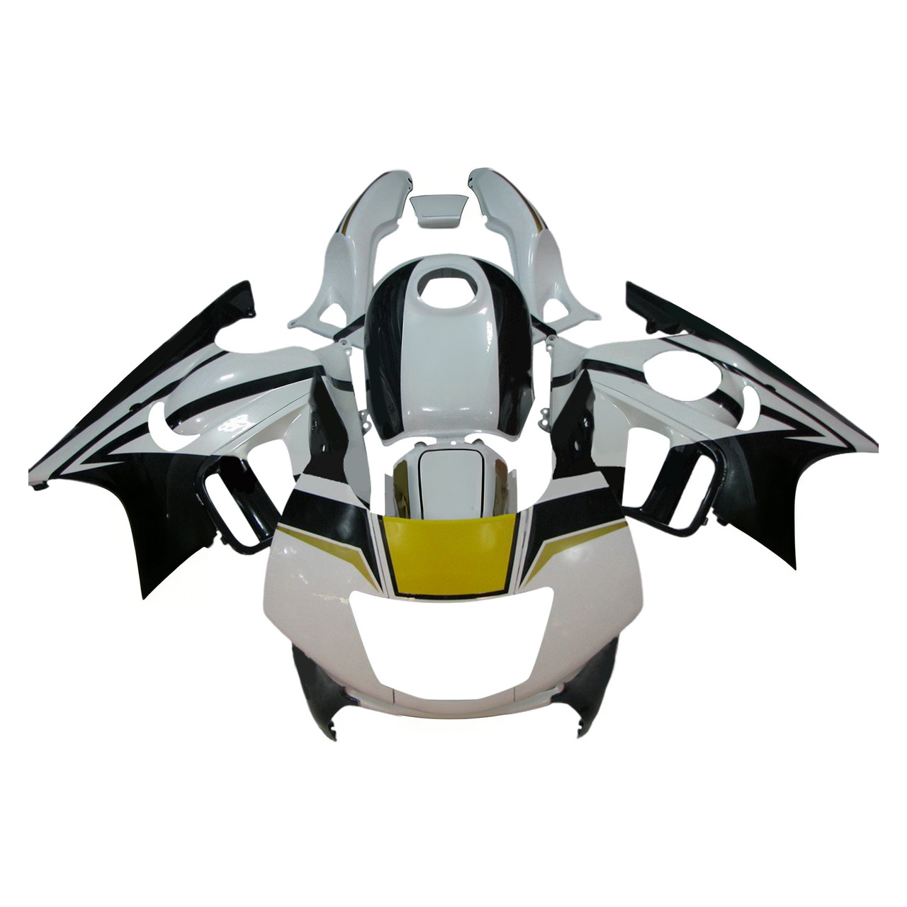 1995-1996 Honda CBR600 F3 Black White Fairing Kit