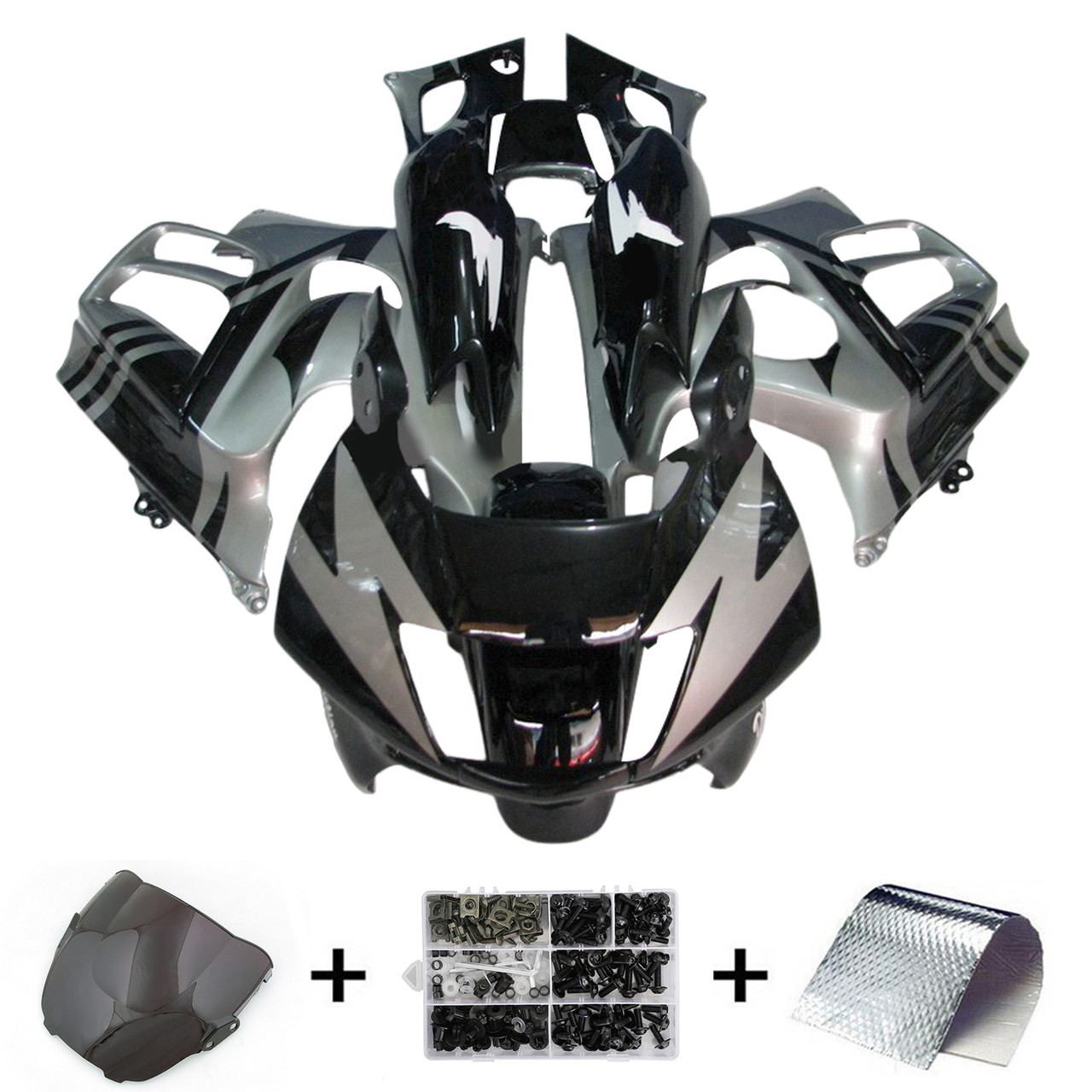 1997-1998 Honda CBR600 F3 Black Gray Fairing Kit