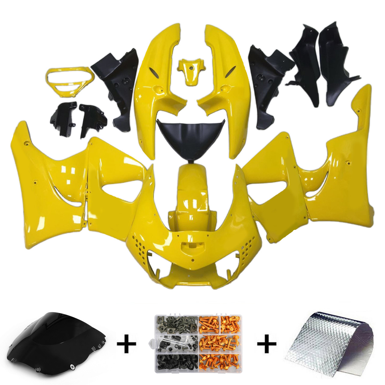 1998-1999 Honda CBR900RR 919 Yellow Black Fairing Kit