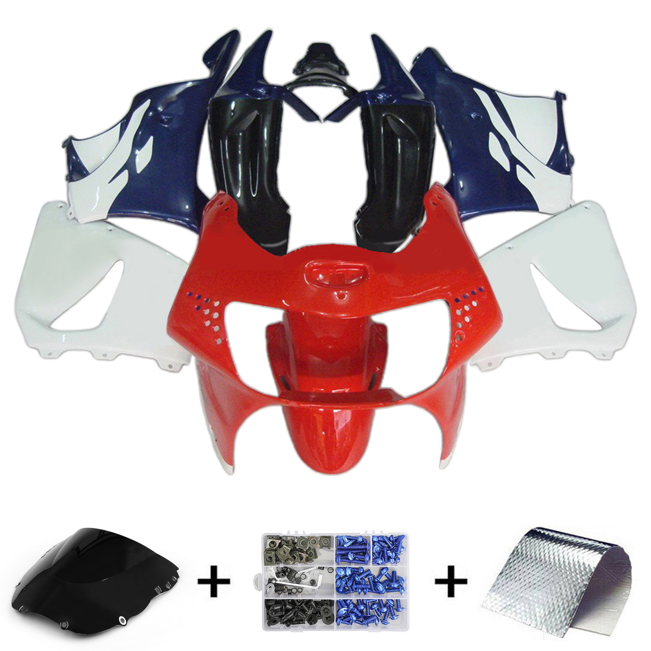 1998-1999 Honda CBR900RR 919 Red White Black Fairing Kit