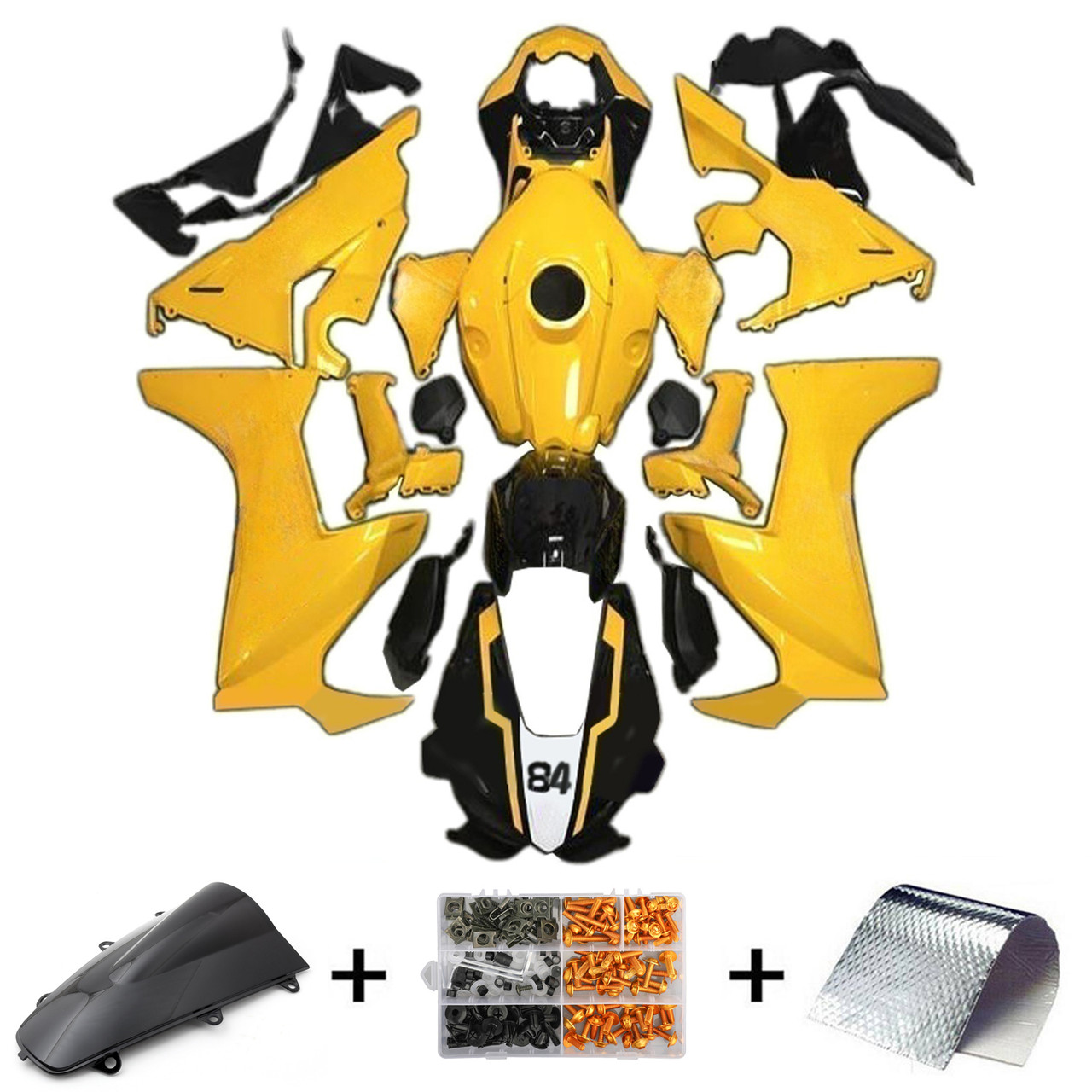 2017-2025 CBR1000RR Honda Yellow&Black Logo Fairing Kit