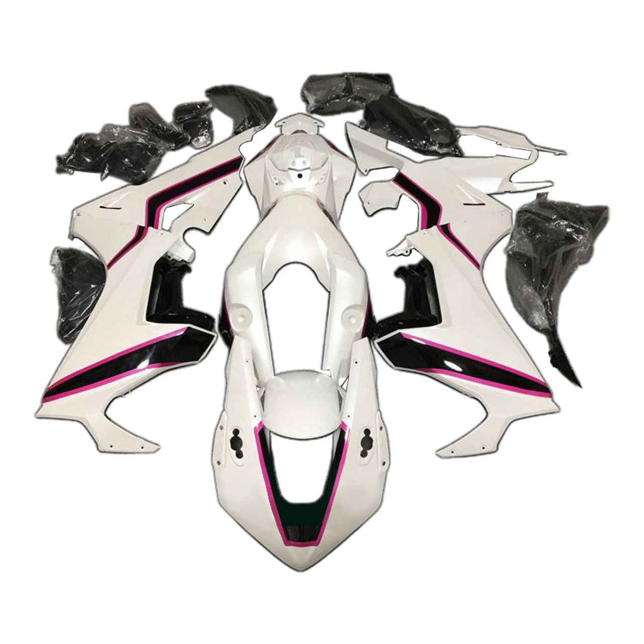 2017-2025 CBR1000RR Honda White with Red Stripe Fairing Kit