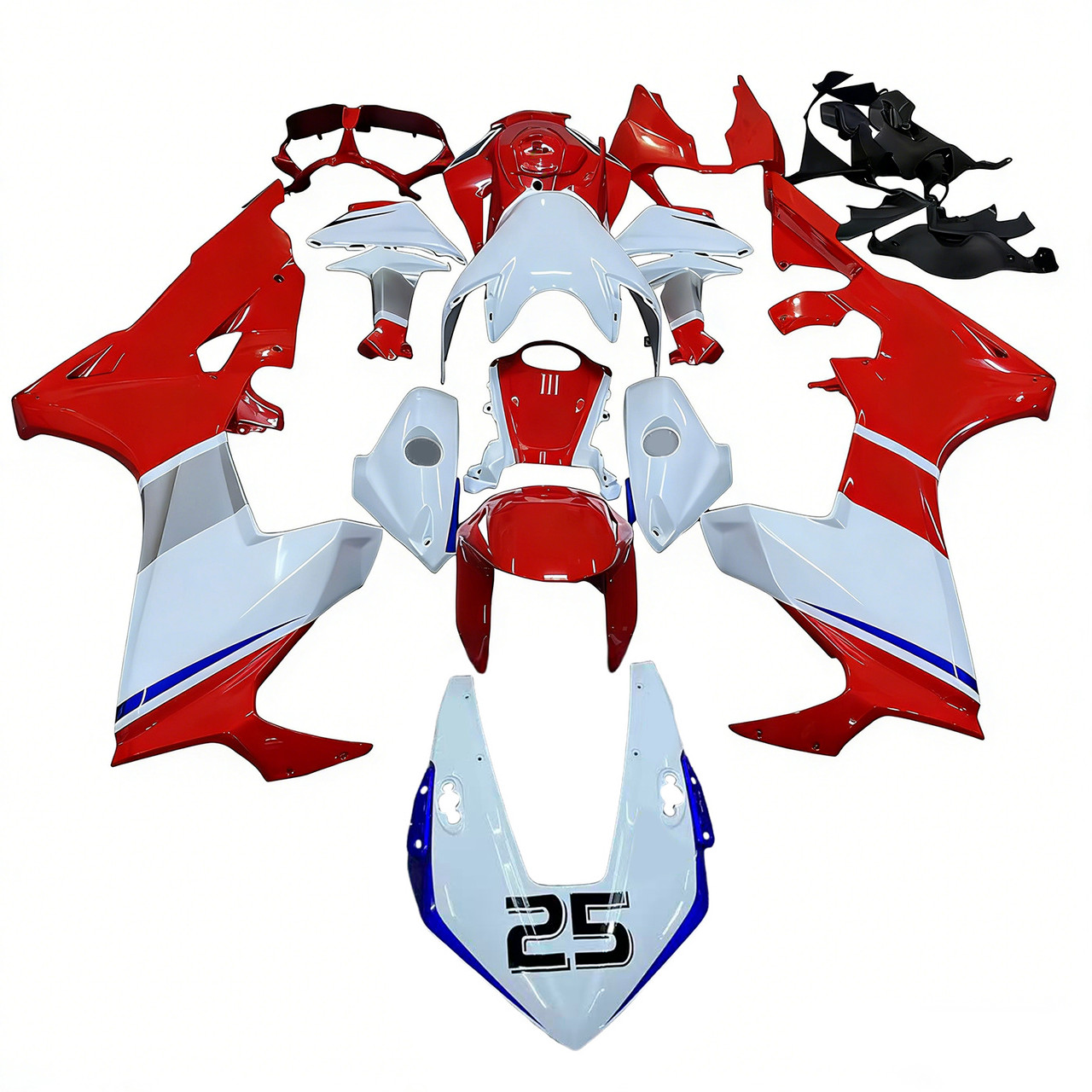 2017-2025 CBR1000RR Honda Red&White Logo Fairing Kit