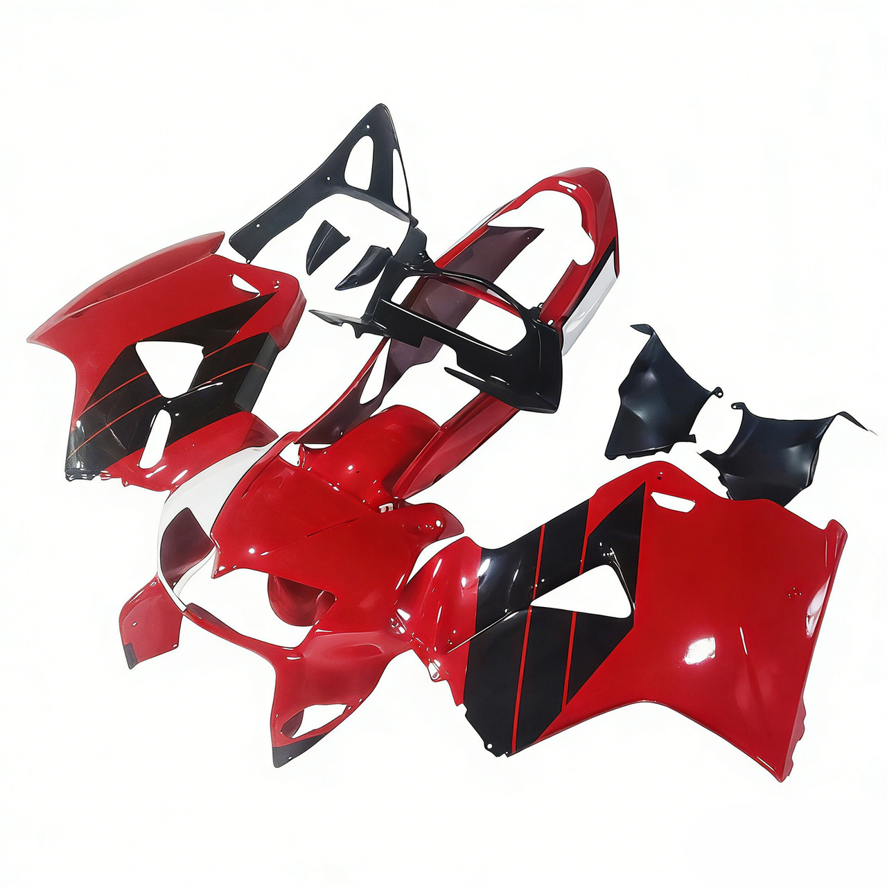 1998-2001 Honda VFR800 Red Black Fairing Kit 1