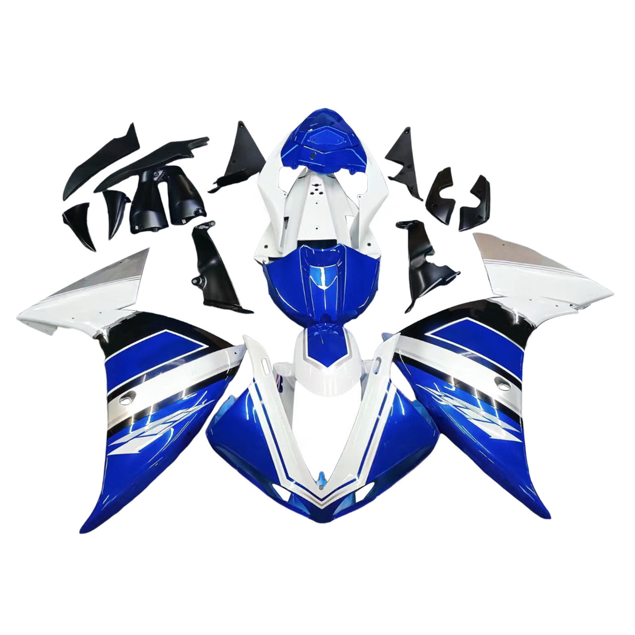 2012-2014 Yamaha YZF 1000 R1 Blue Black White Fairing Kit
