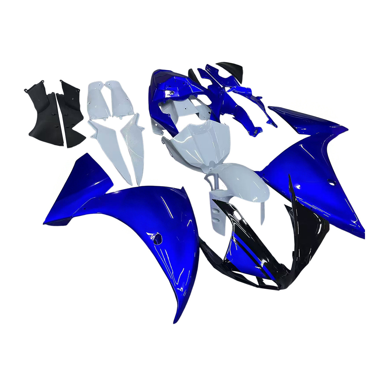 2012-2014 Yamaha YZF 1000 R1 Black Blue Gray Fairing Kit