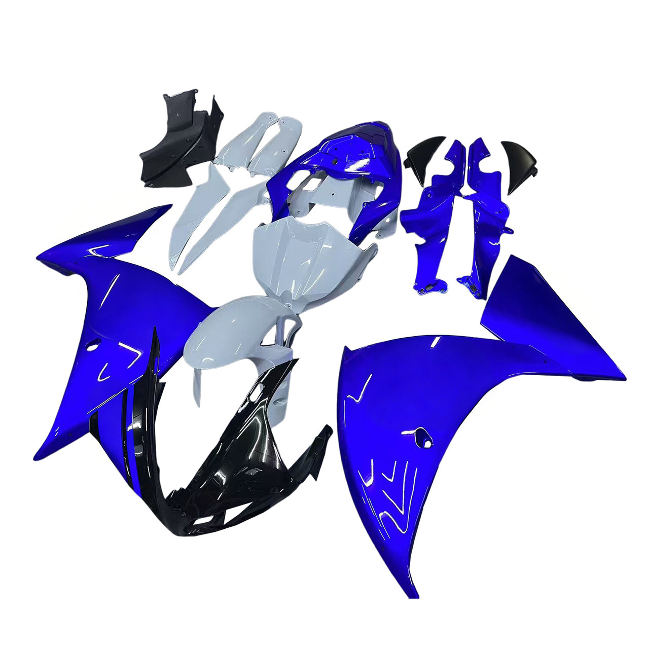 2012-2014 Yamaha YZF 1000 R1 Black Blue Gray Fairing Kit