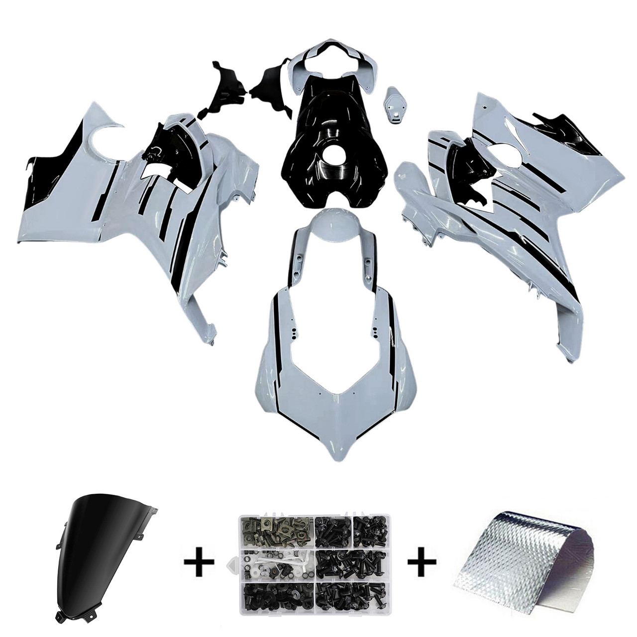Ducati 2018-2019 Panigale V4 V4S & 2018-2020 Panigale V4SP White Fairing Kit