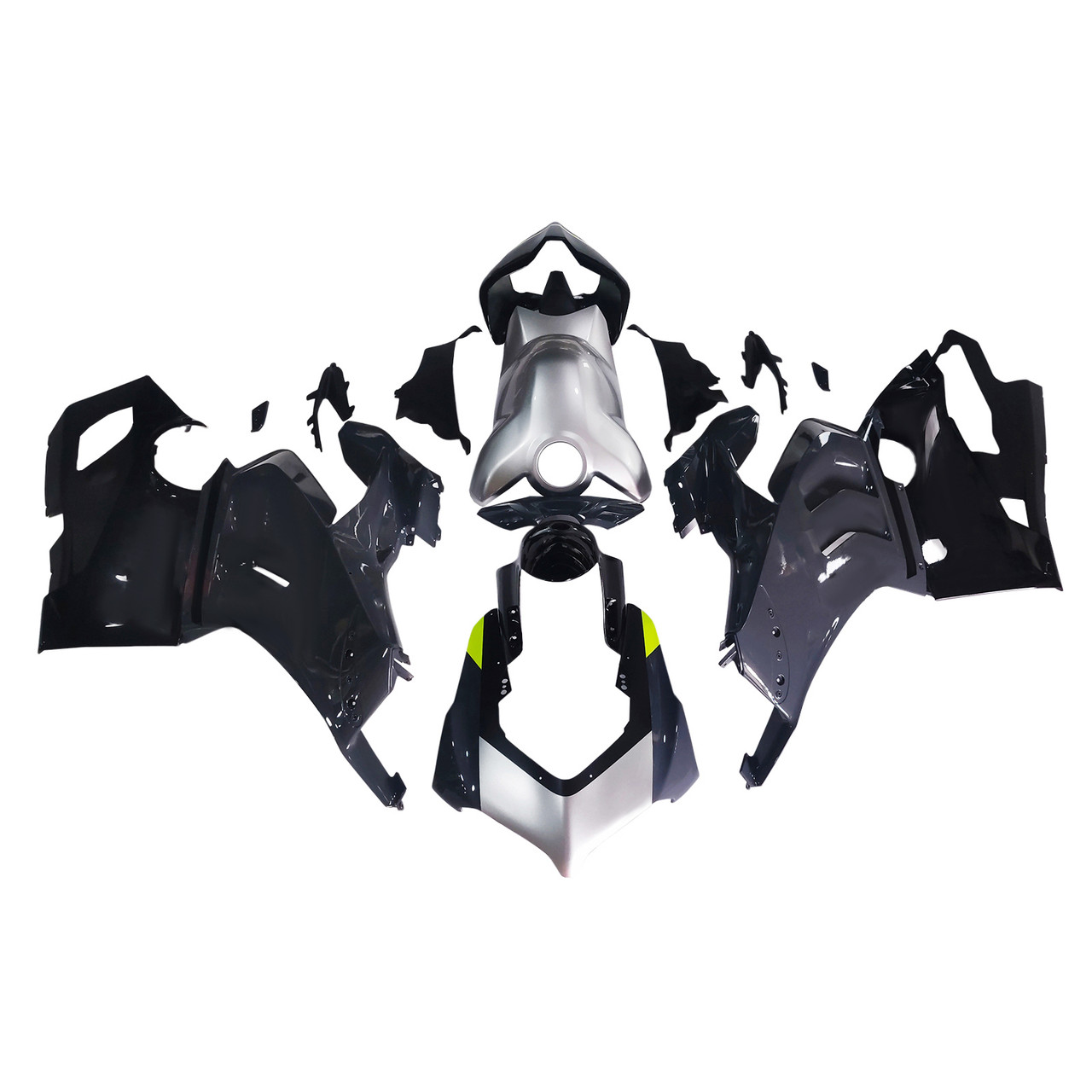 Ducati Panigale 20-21 V4 V4S & 21-22 V4SP & 19-22 V4R Black Grey Fairing Kit