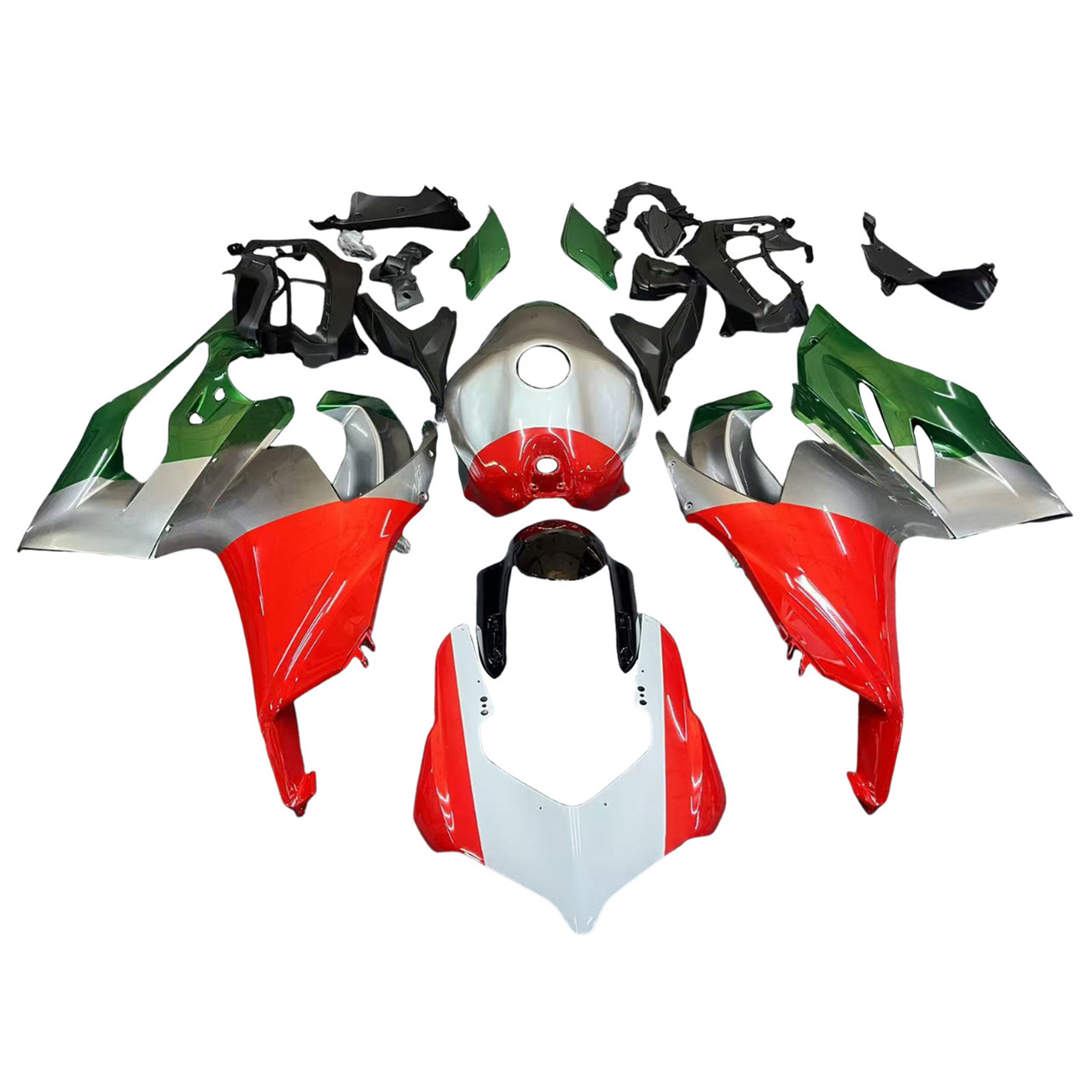 2020-2024 Ducati Panigale V2 Red White Green Fairing Kit
