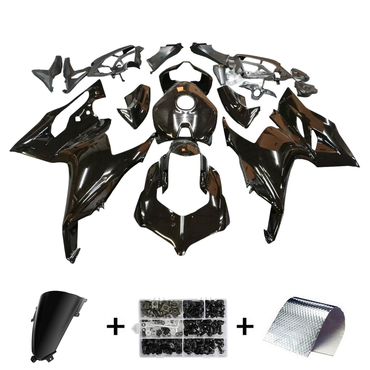 2020-2024 Ducati Panigale V2 Black Fairing Kit