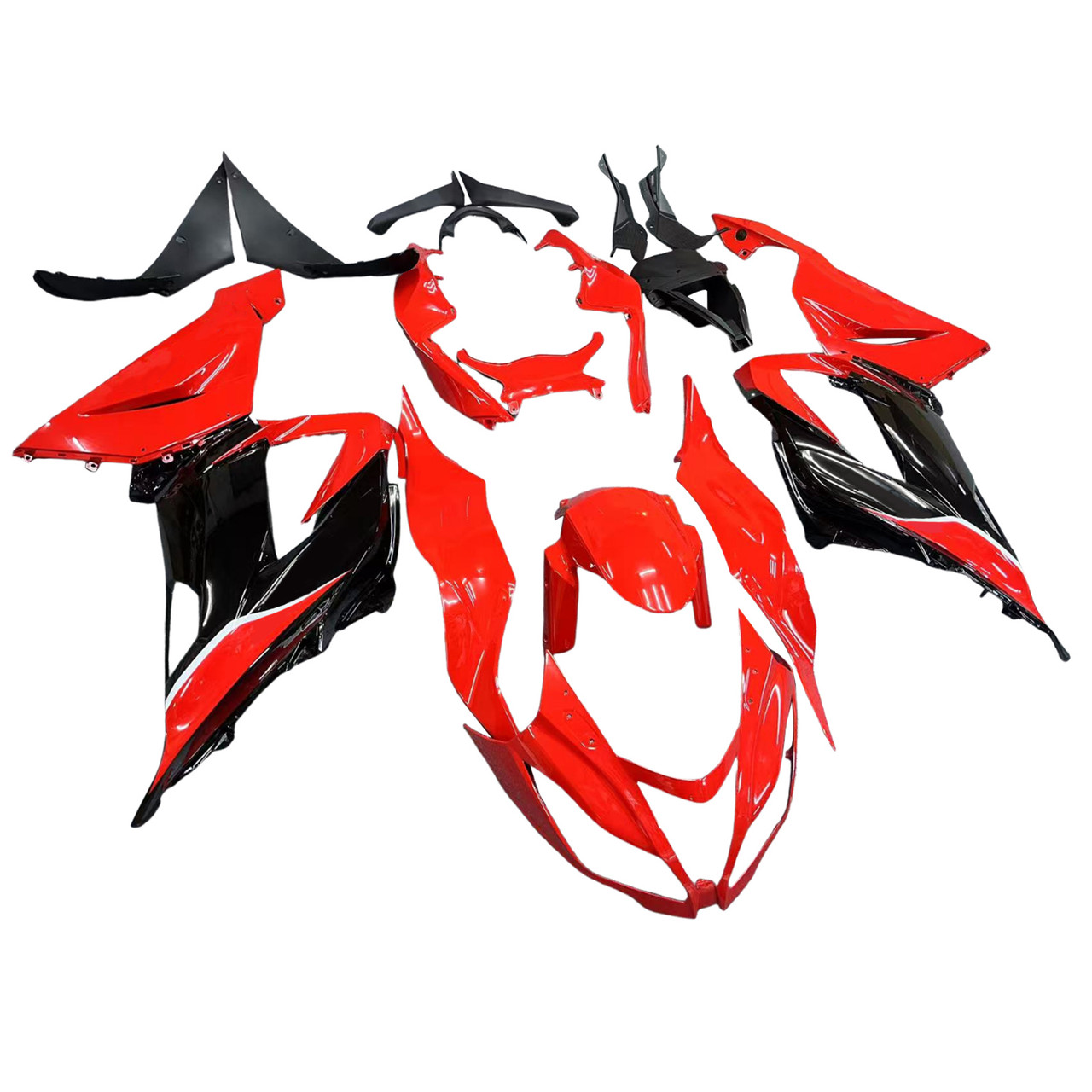 2013-2018 Kawasaki ZX6R 636 Red Black Fairing Kit