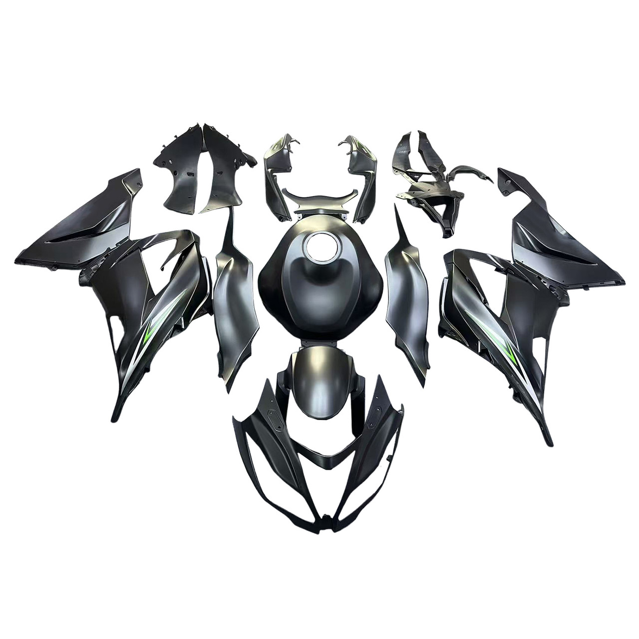 2013-2018 Kawasaki ZX6R 636 Black Fairing Kit
