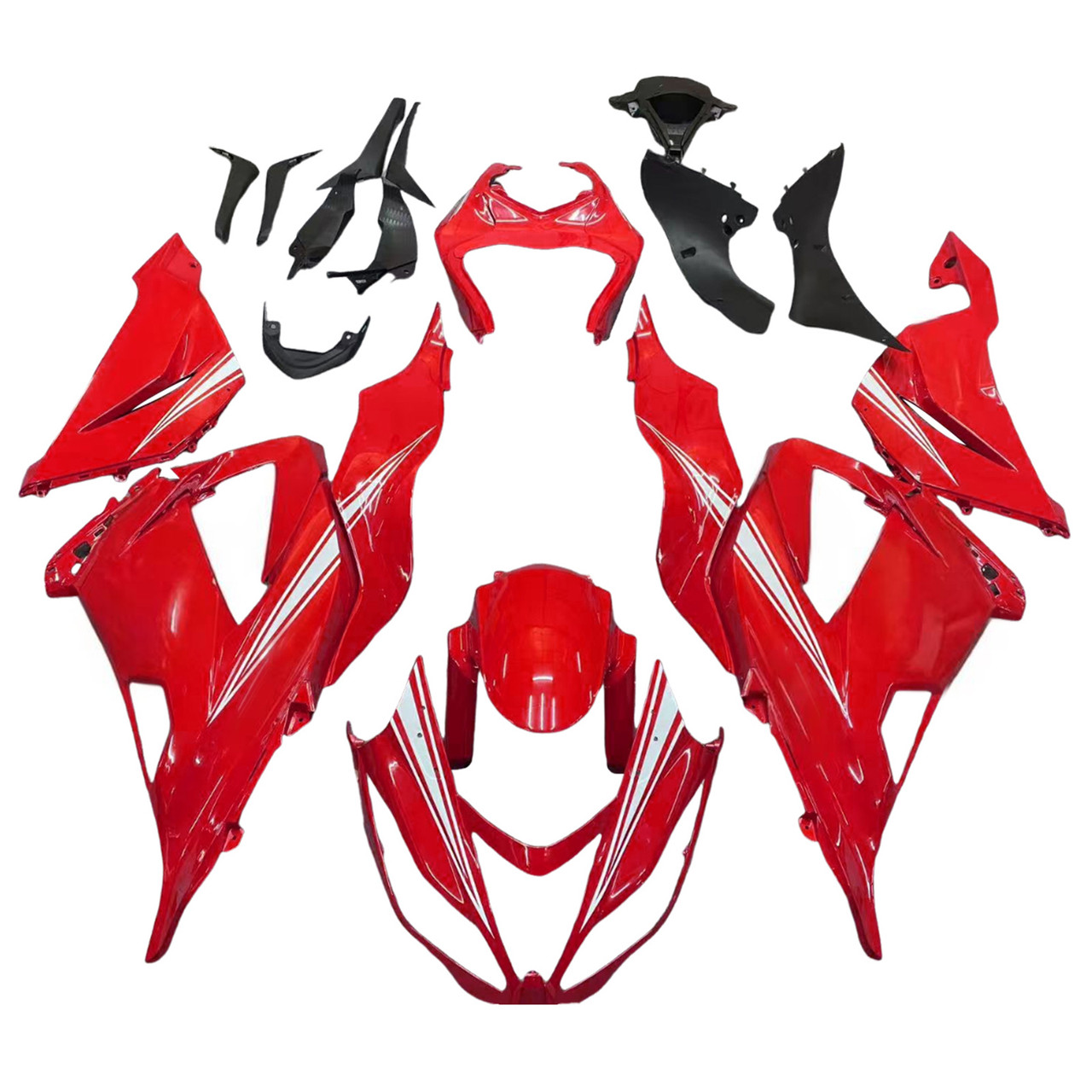 2013-2018 Kawasaki ZX6R 636 Red Fairing Kit