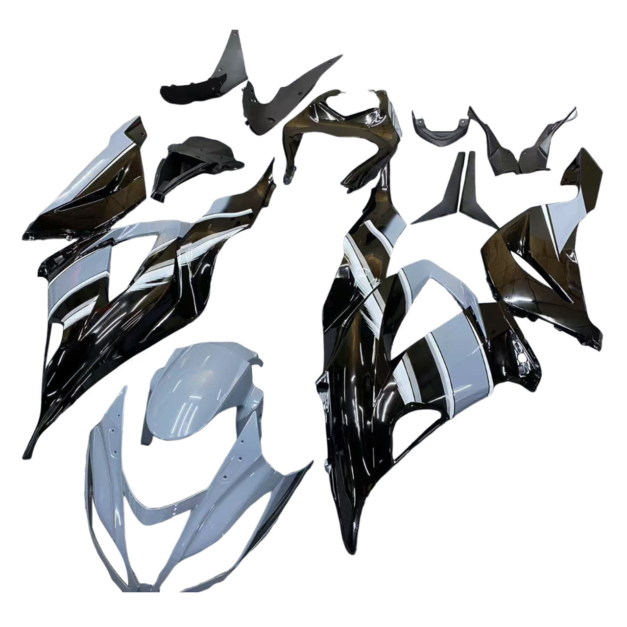 2013-2018 Kawasaki ZX6R 636 Gray Black Fairing Kit