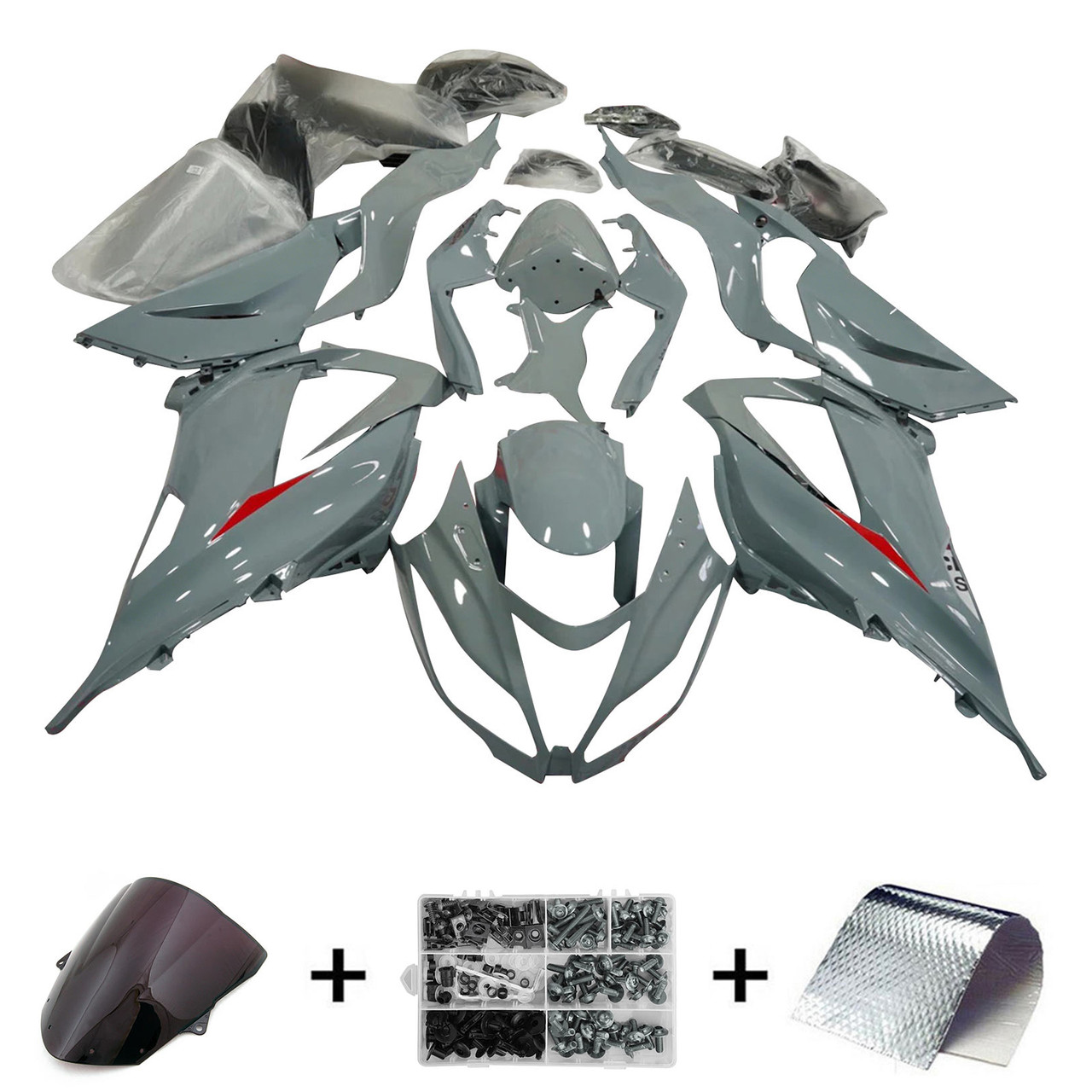 2013-2018 Kawasaki ZX6R 636 Gray Fairing Kit