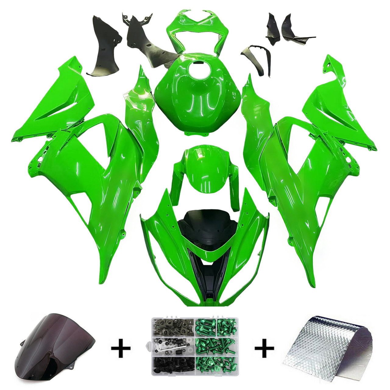 2013-2018 Kawasaki ZX6R 636 Light Green Fairing Kit