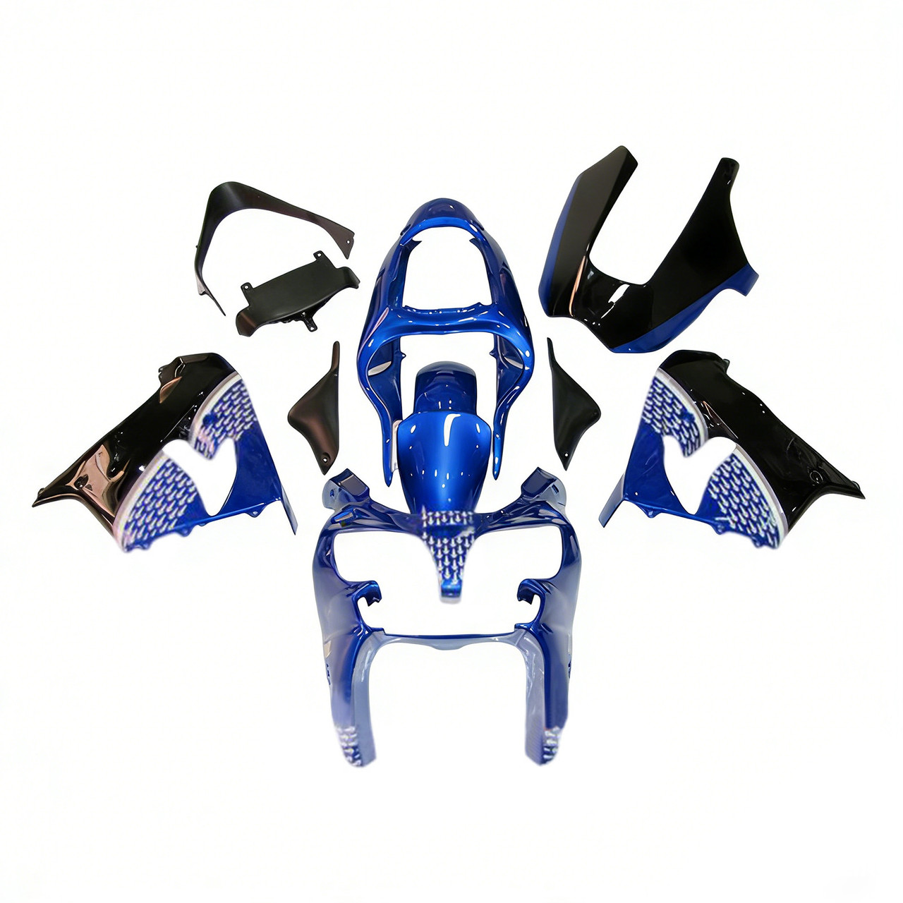 2000-2001 Kawasaki ZX9R Blue Black Fairing Kit