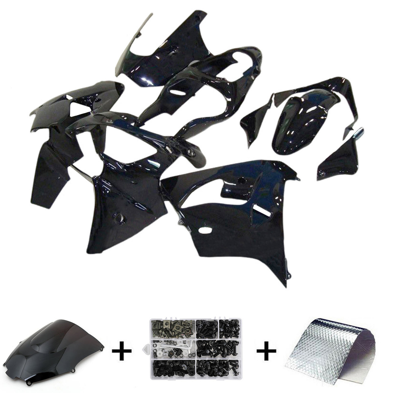 2000-2001 Kawasaki ZX9R Black Fairing Kit