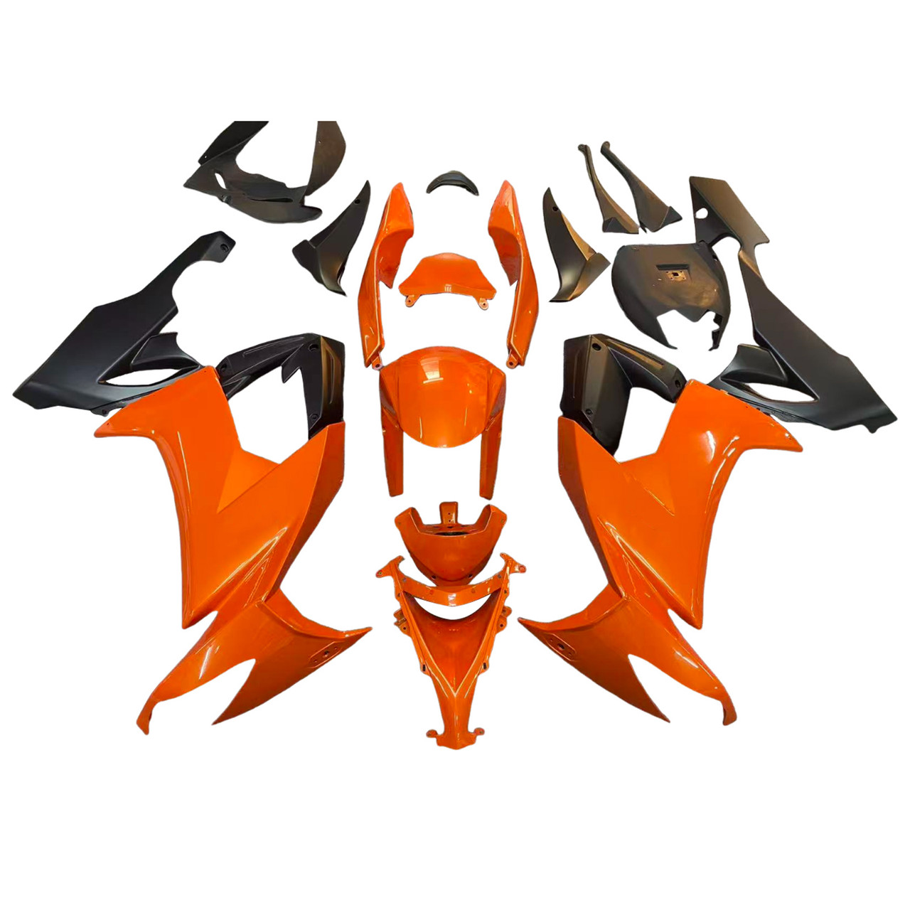 2008-2010 Kawasaki ZX10R Orange Black Fairing Kit