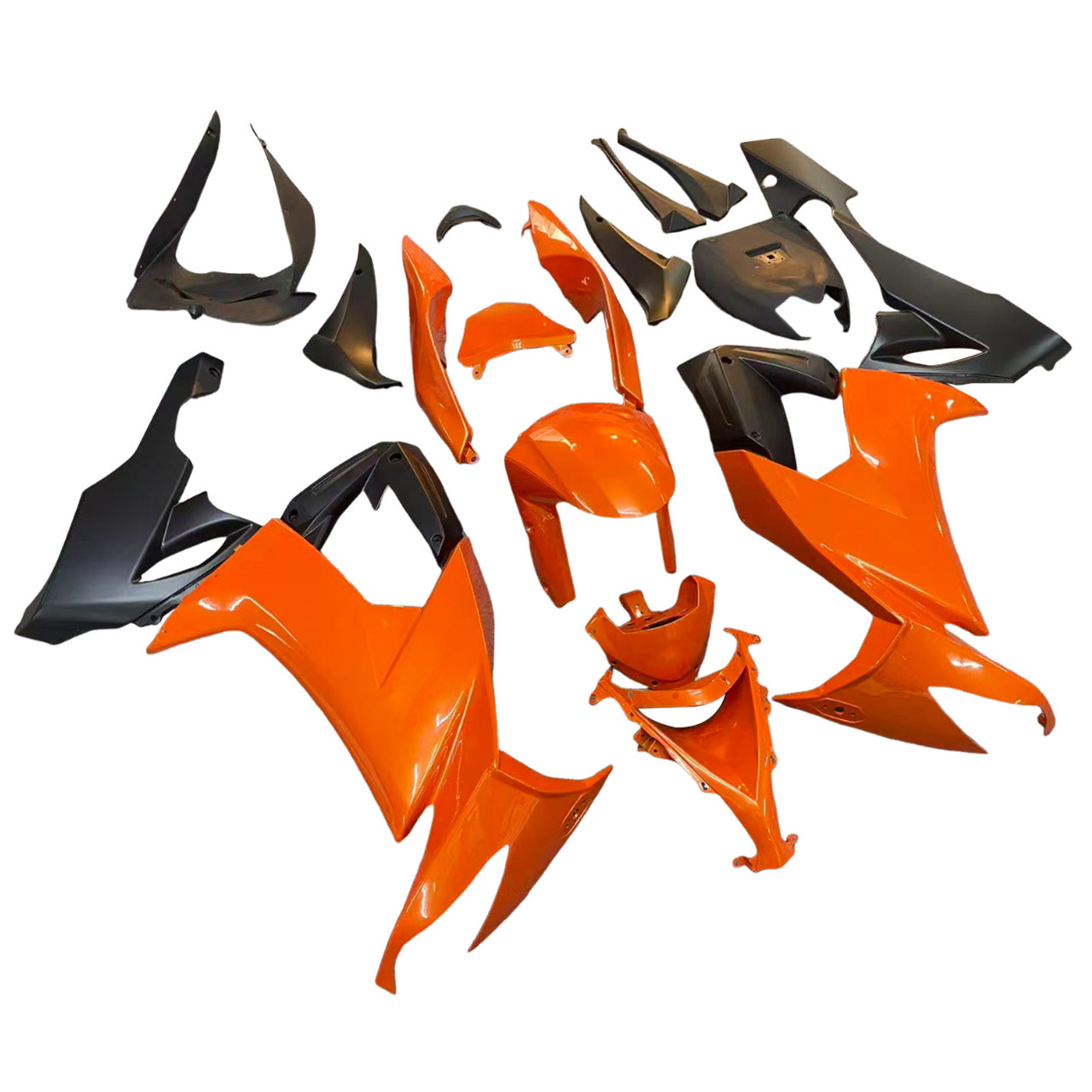 2008-2010 Kawasaki ZX10R Orange Black Fairing Kit