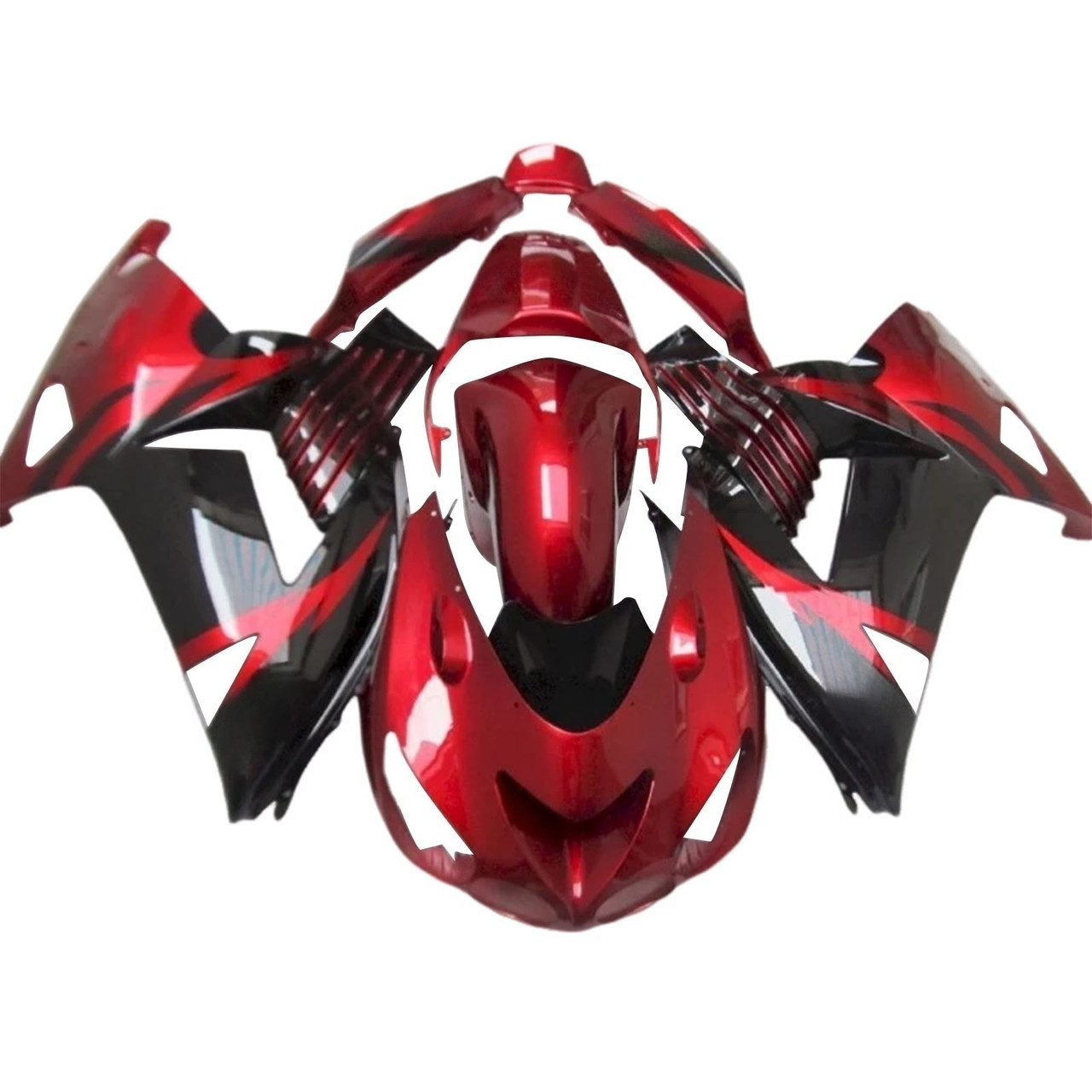 2012-2022 Kawasaki ZX14R ZZR1400 Black Red & White Fairing Kit
