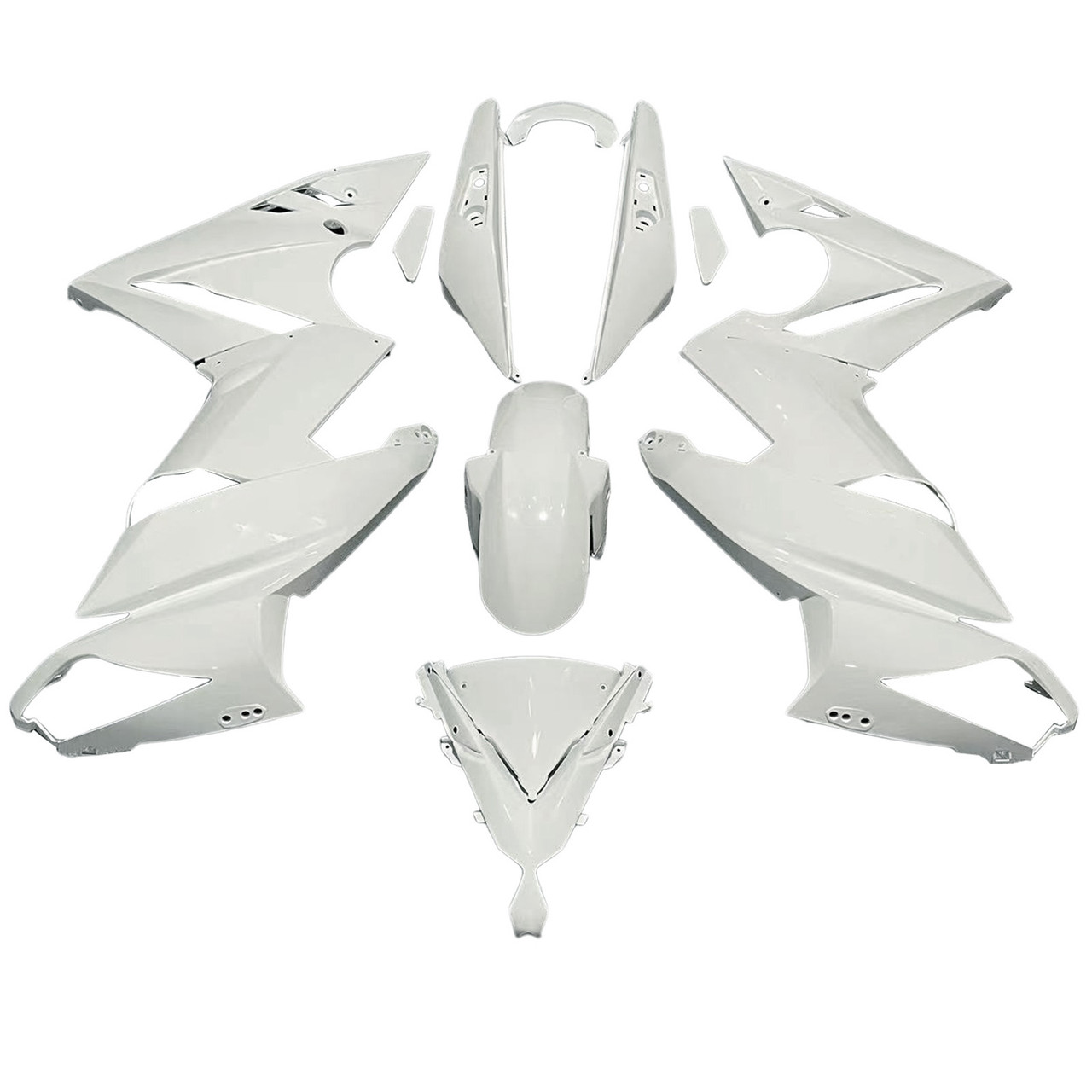 2009-2011 Kawasaki Ninja650 EX650 White & Black Fairing Kit
