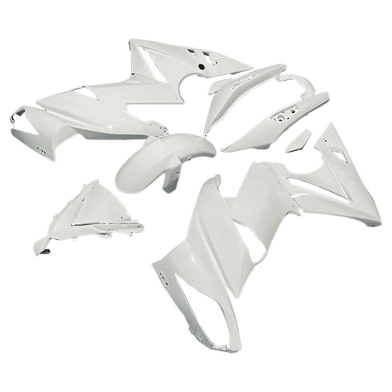 2009-2011 Kawasaki Ninja650 EX650 White & Black Fairing Kit