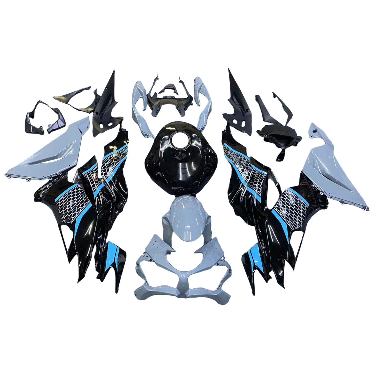 Kawasaki 2019-2023 ZX6R Fairing Kit Collection, Style 4