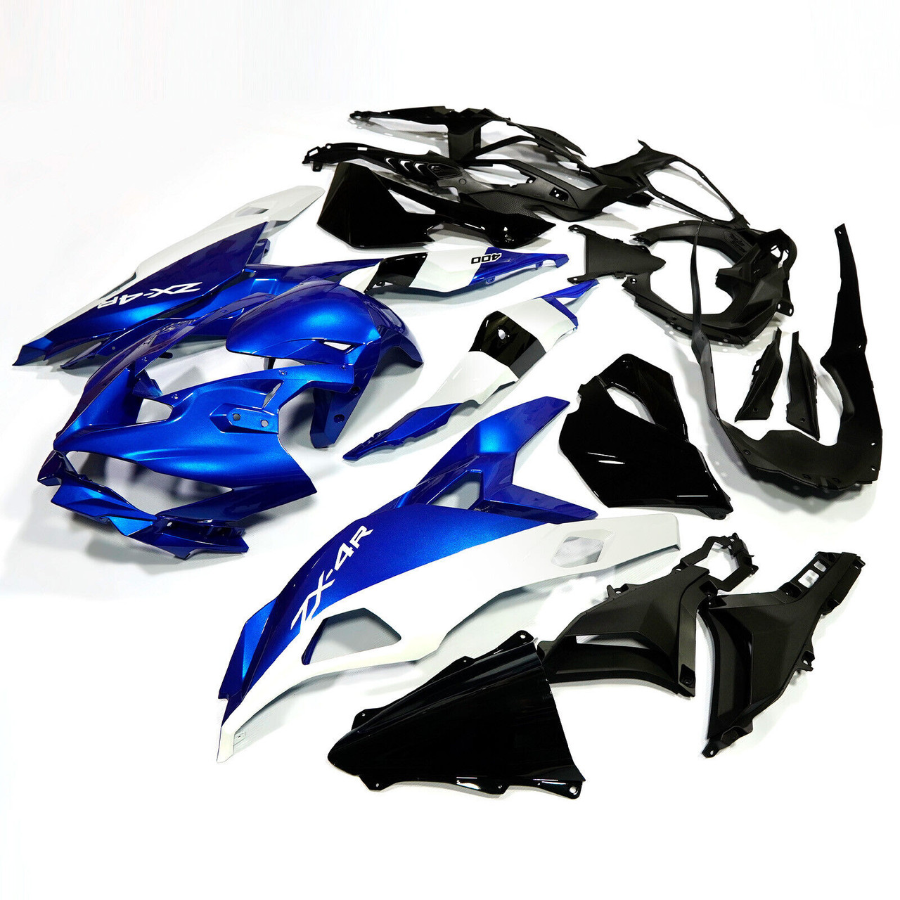 2019-2025 Kawasaki Ninja ZX25R ZX4R ZX4RR Black White Blue Fairing