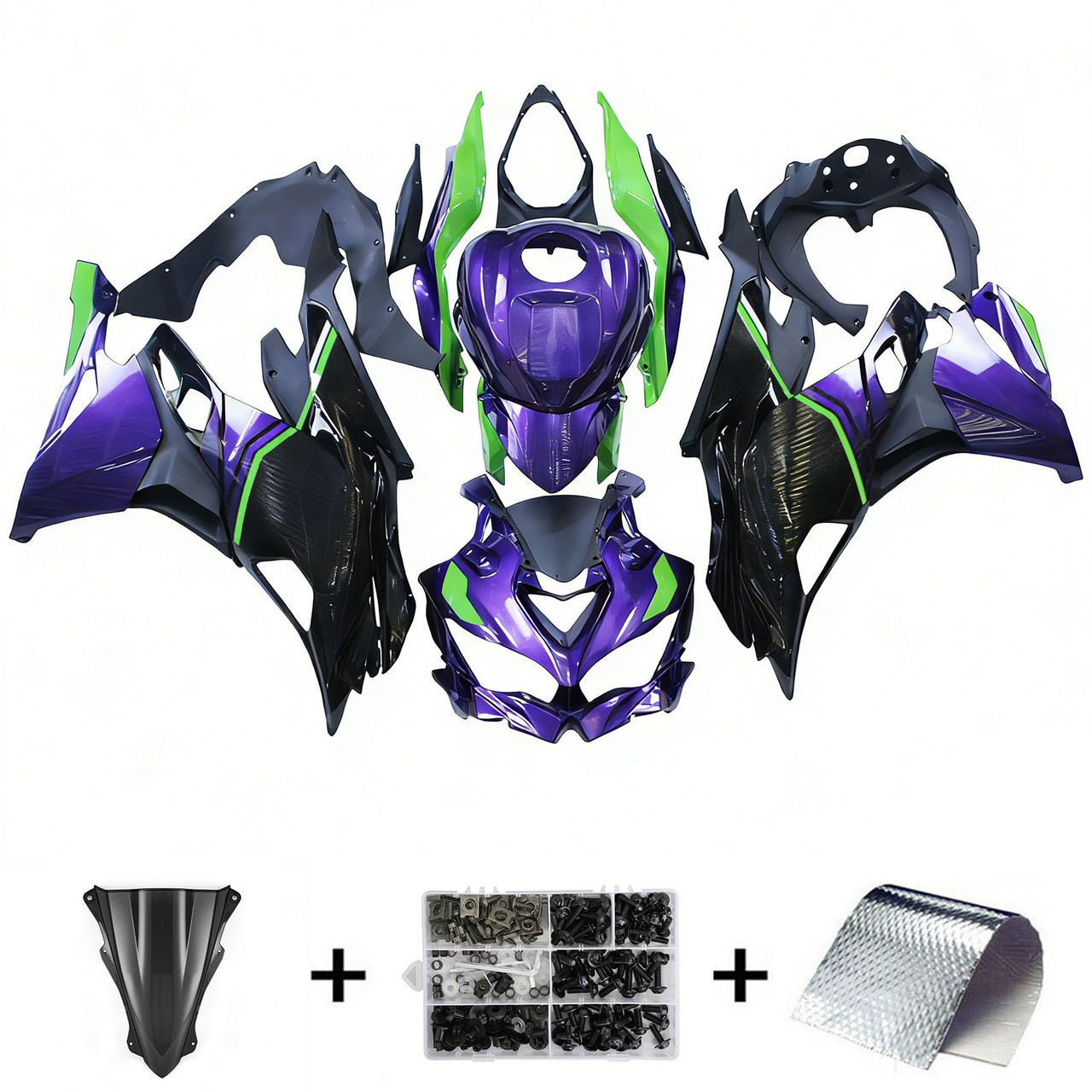 2019-2025 Kawasaki Ninja ZX25R ZX4R ZX4RR Black Blue Green Fairing