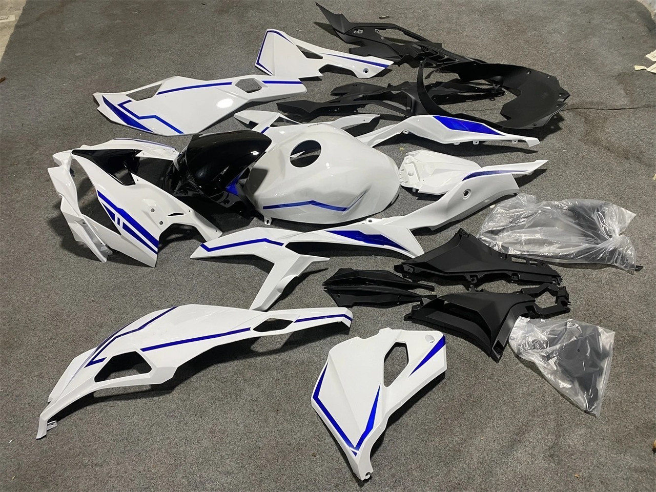 2019-2025 Kawasaki Ninja ZX25R ZX4R ZX4RR Black White Fairing Kit
