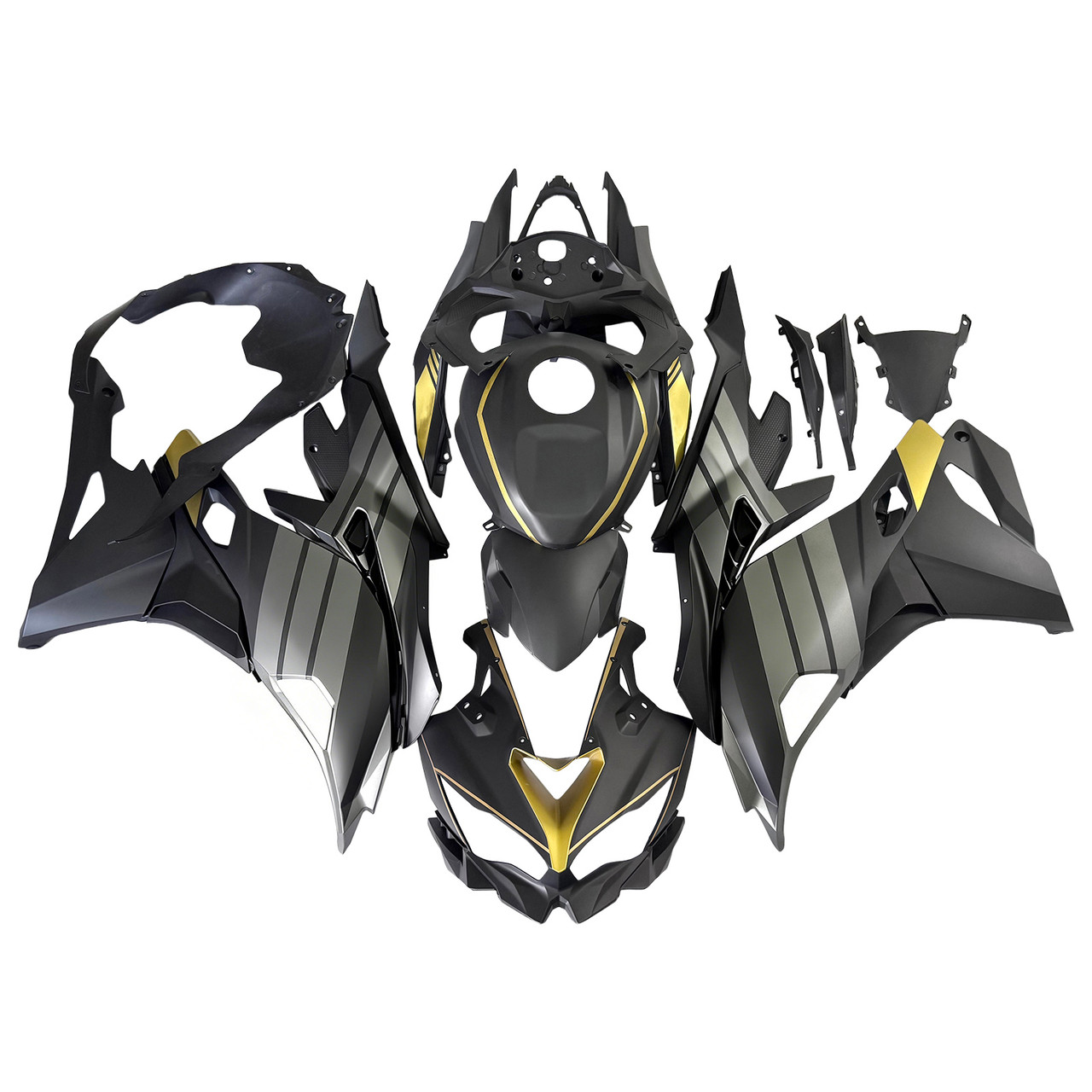 2019-2025 Kawasaki Ninja ZX25R ZX4R ZX4RR Black Grey Gold Fairing Kit
