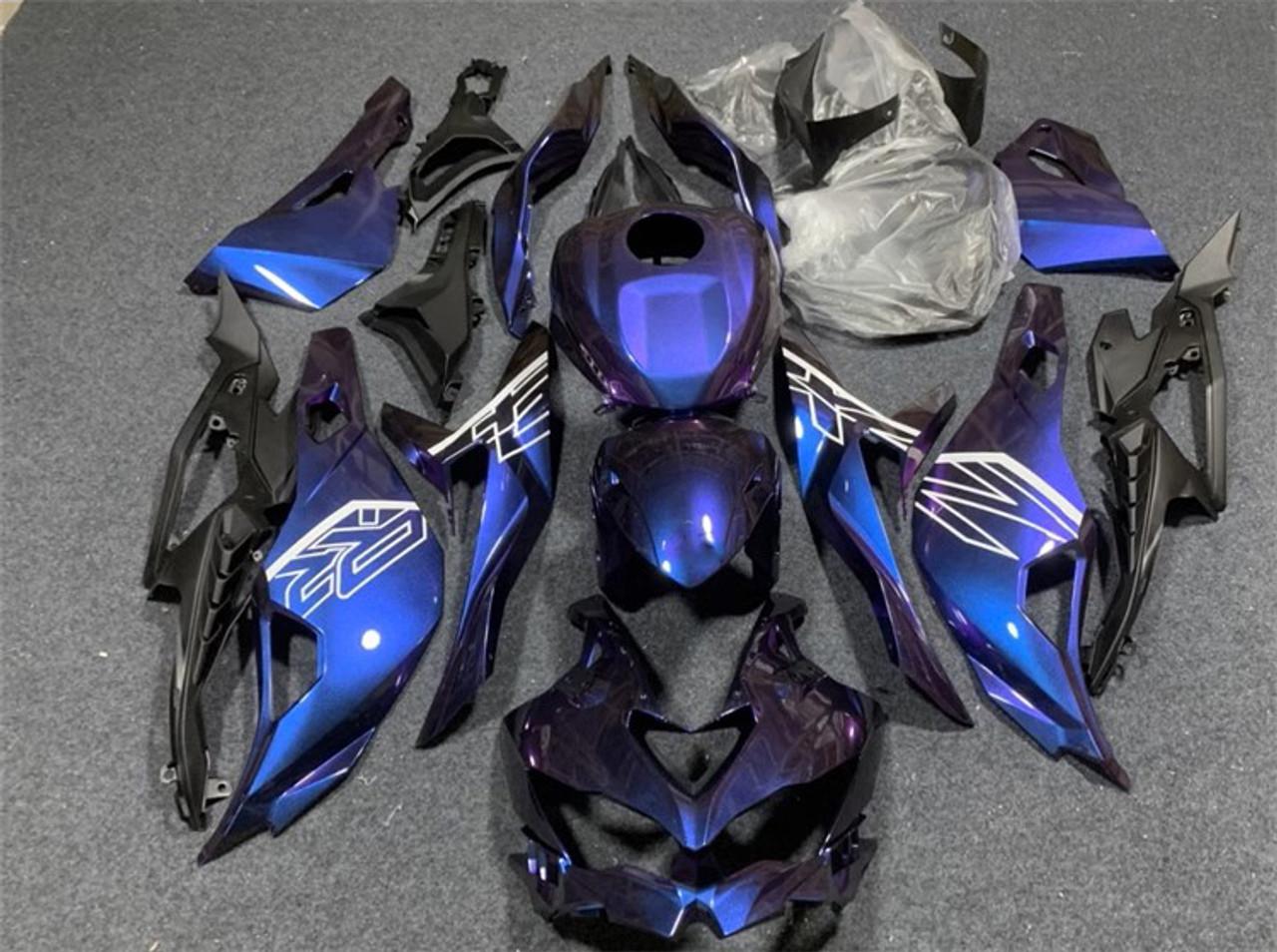 DreamyMagic　0504 2019-2025 Kawasaki Ninja ZX25R ZX4R ZX4RR Gradient Blue