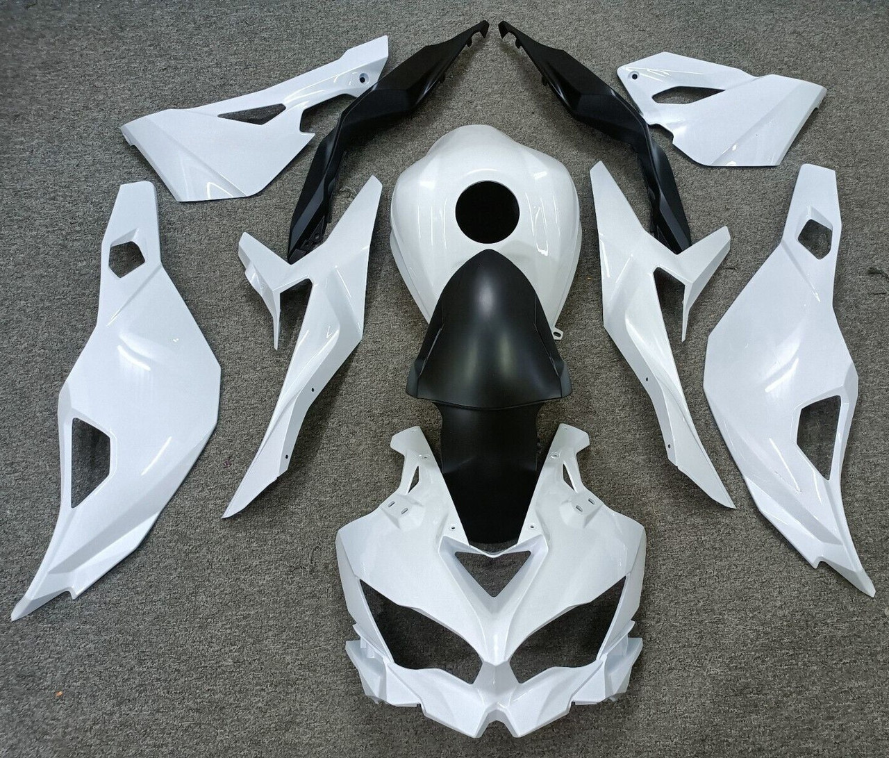 2019-2025 Kawasaki Ninja ZX25R ZX4R ZX4RR White Black & Logo Fairing Kit